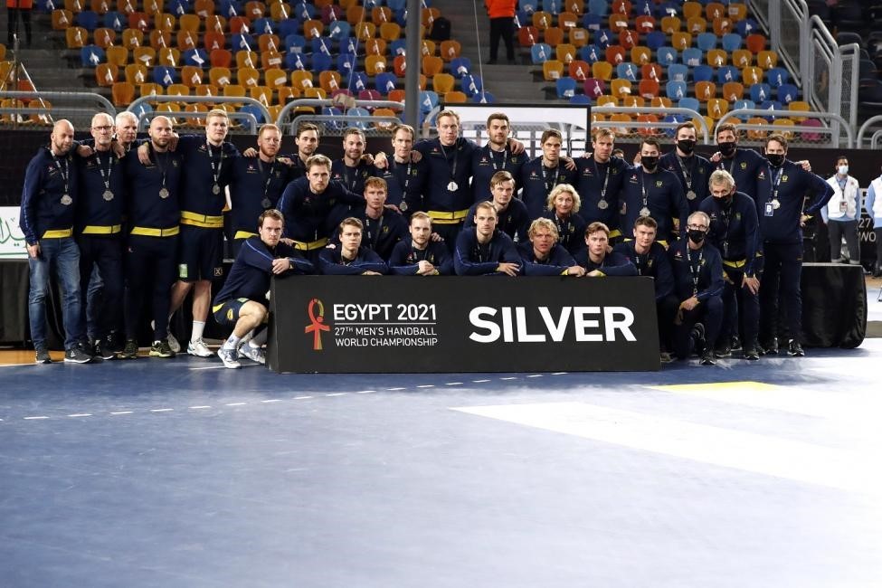 Team France - silver medalists of the 27th Men's Handball World Championship 2021