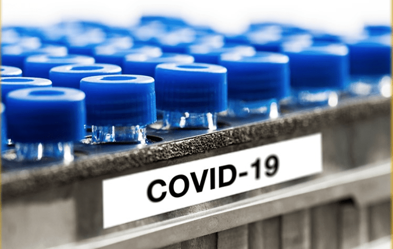 Saliva covid test container